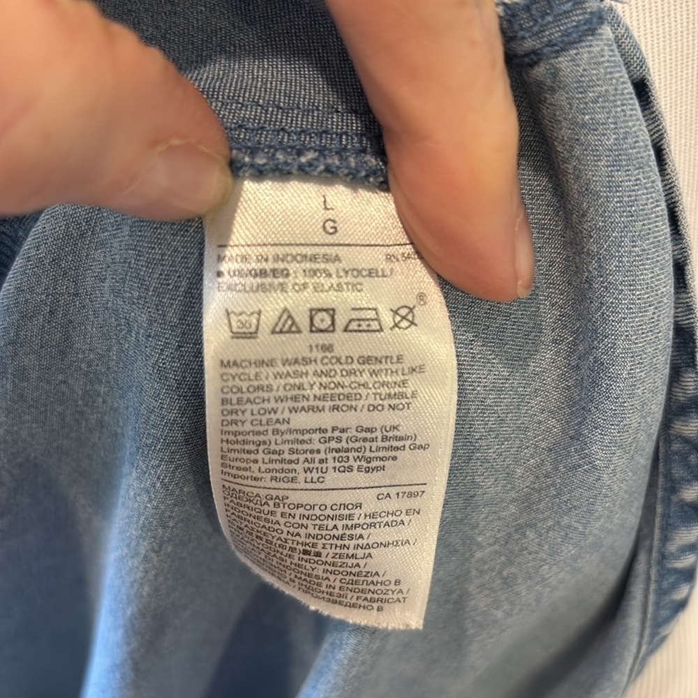 Gap Sz L Lyocell Sundress Classic Y2K 90’s Coastal Beach Western Festival - Picture 6 of 8